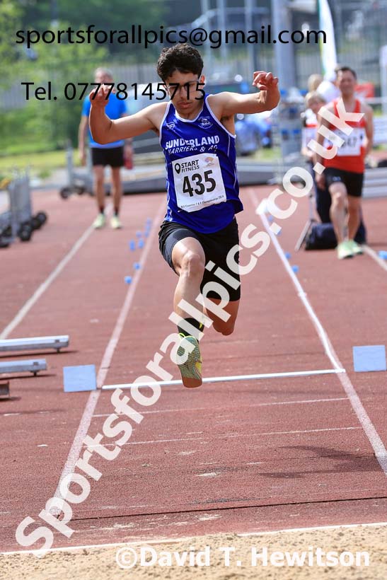 Mens Under-17s Triple Jump, 2024 North Eastern Track and Field Champs., Middlesbrough.  Photo: David T. Hewitson/Sports for All Pics